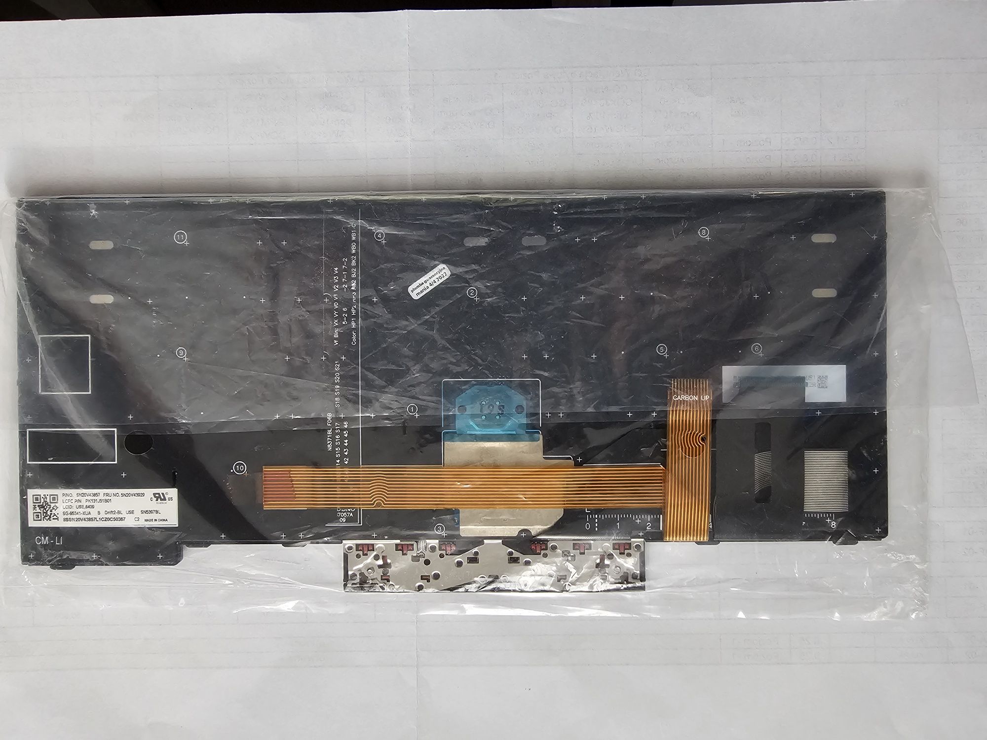 Klawiatura lenovo T14 z polskie znaki oryginał