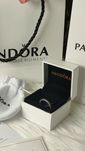 Срібне колечко Pandora "Ряд паве". Каблучка паве Пандора