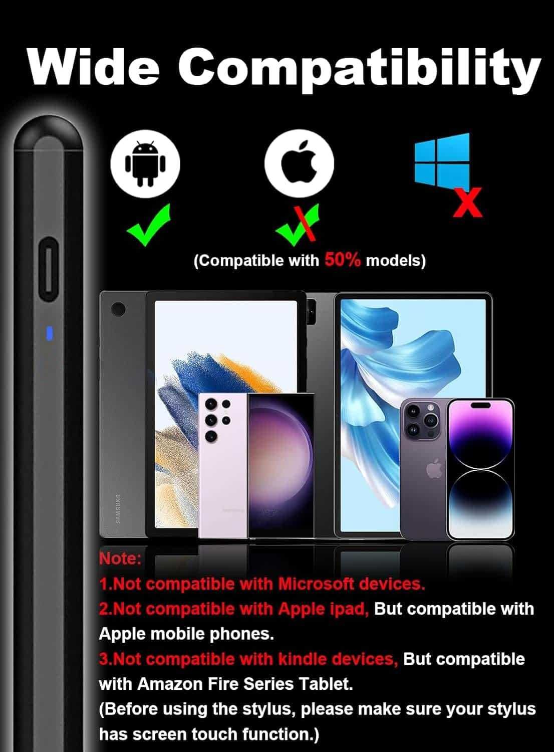 Rysik do tabletu z systemem Android Magnetic POM czarny