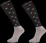 Skarpety jeździeckie COMODO SPJM Stars-01 czarne w gwiazdki r. 35-38