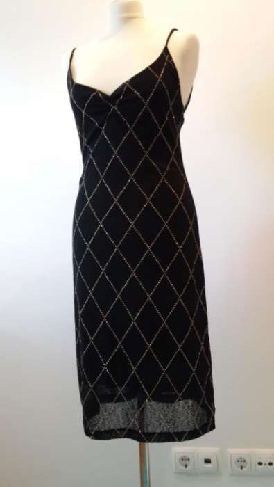 Vestido preto com brilhantes para senhora n.º 36/38