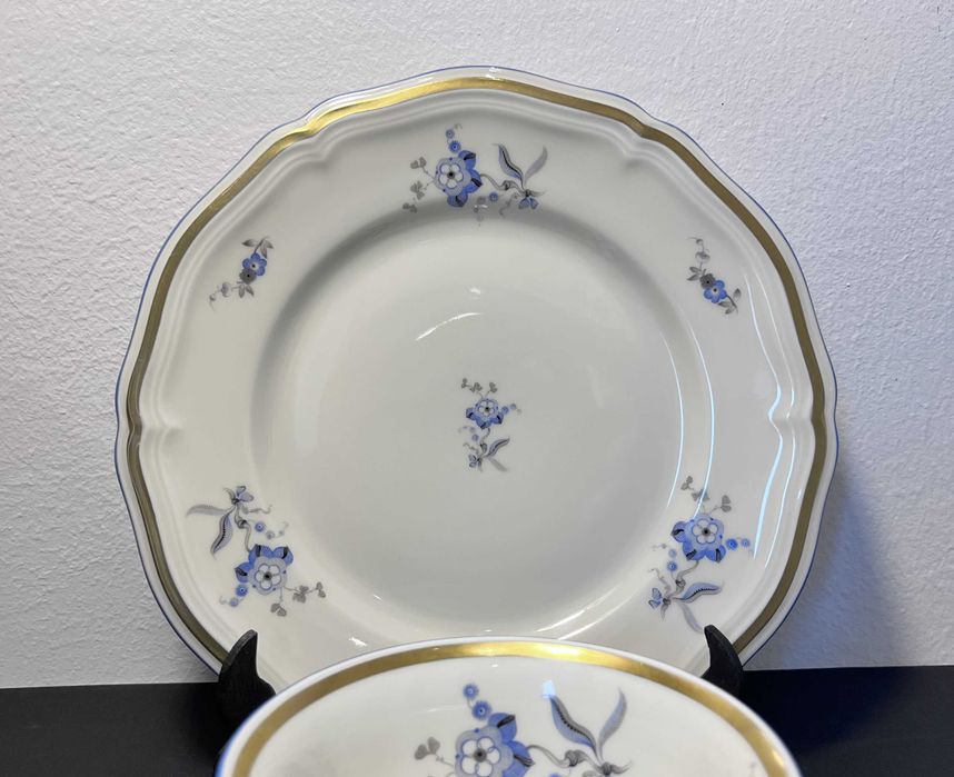 Trio porcelanowe Rosenthal seria "Chippendale" niebieskie kwiaty