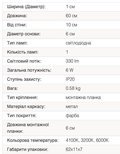 Світлодіодний настінний світильник Diasha серія Ropelight бронза 14Вт