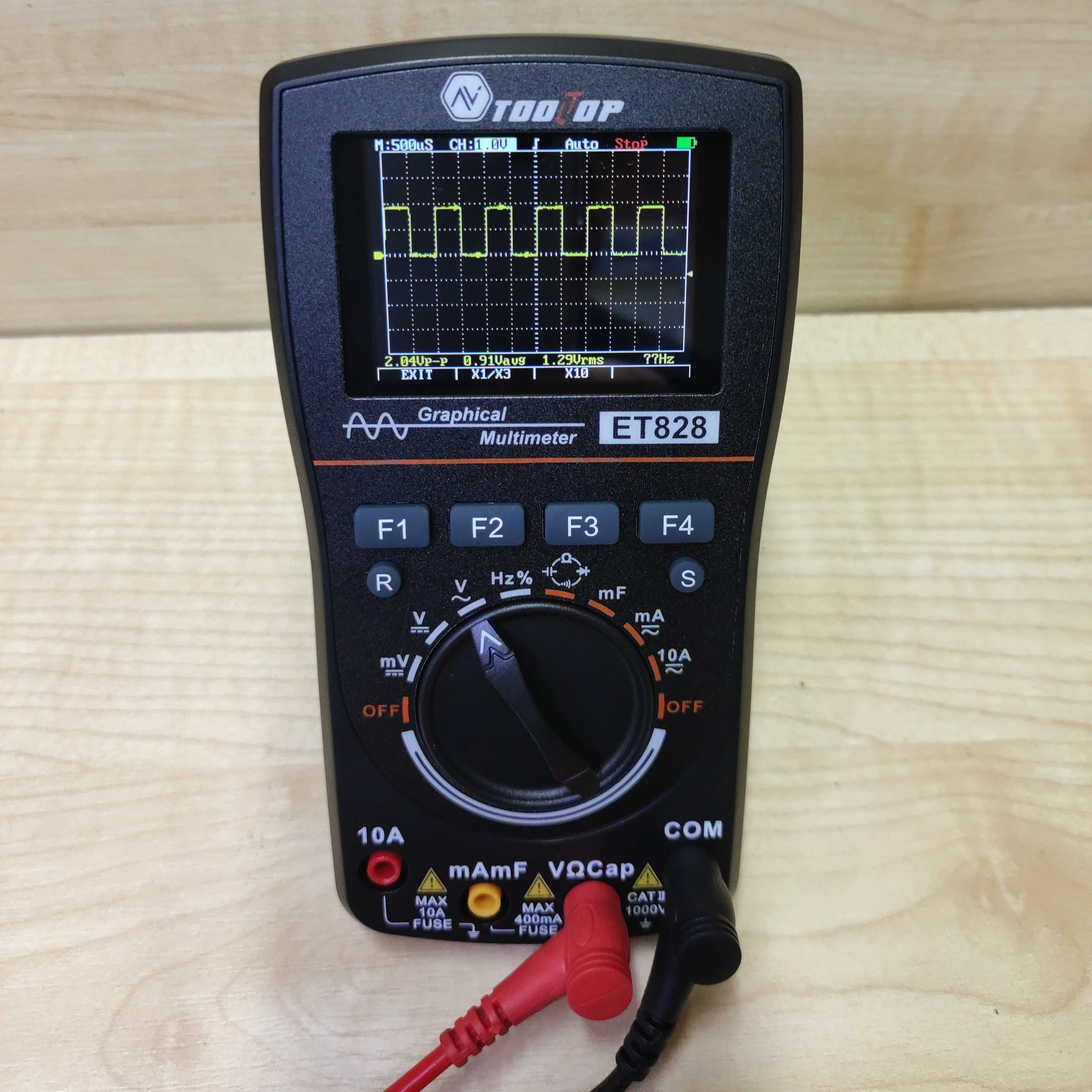 ET828-2 в 1 цифровий осцилограф 2,4"кольоровий диплей, мультиметр.