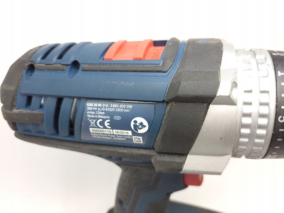 Wkrętarka bosch gsr 36 ve-2-li akumulatorowa udarowa 36v professional