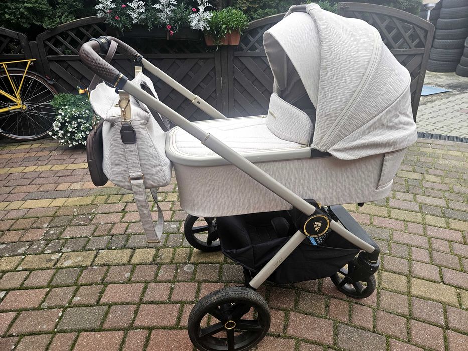 Wózek venicci Tinum upline stone beige+ fotelik cybex cloud t i-size