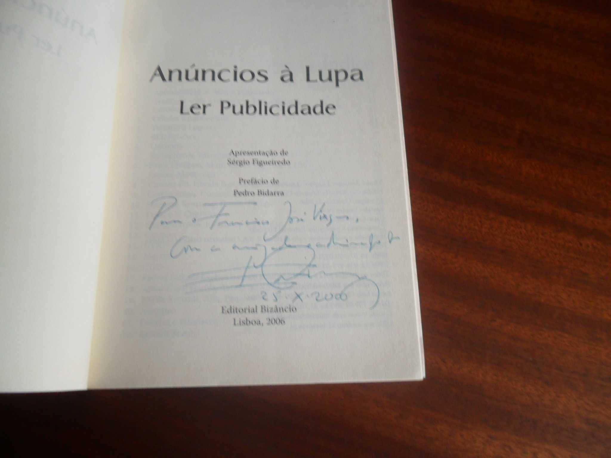 "Anúncios à Lupa" de Eduardo Cintra Torres - 1ª Ed. 2006 - AUTOGRAFADO