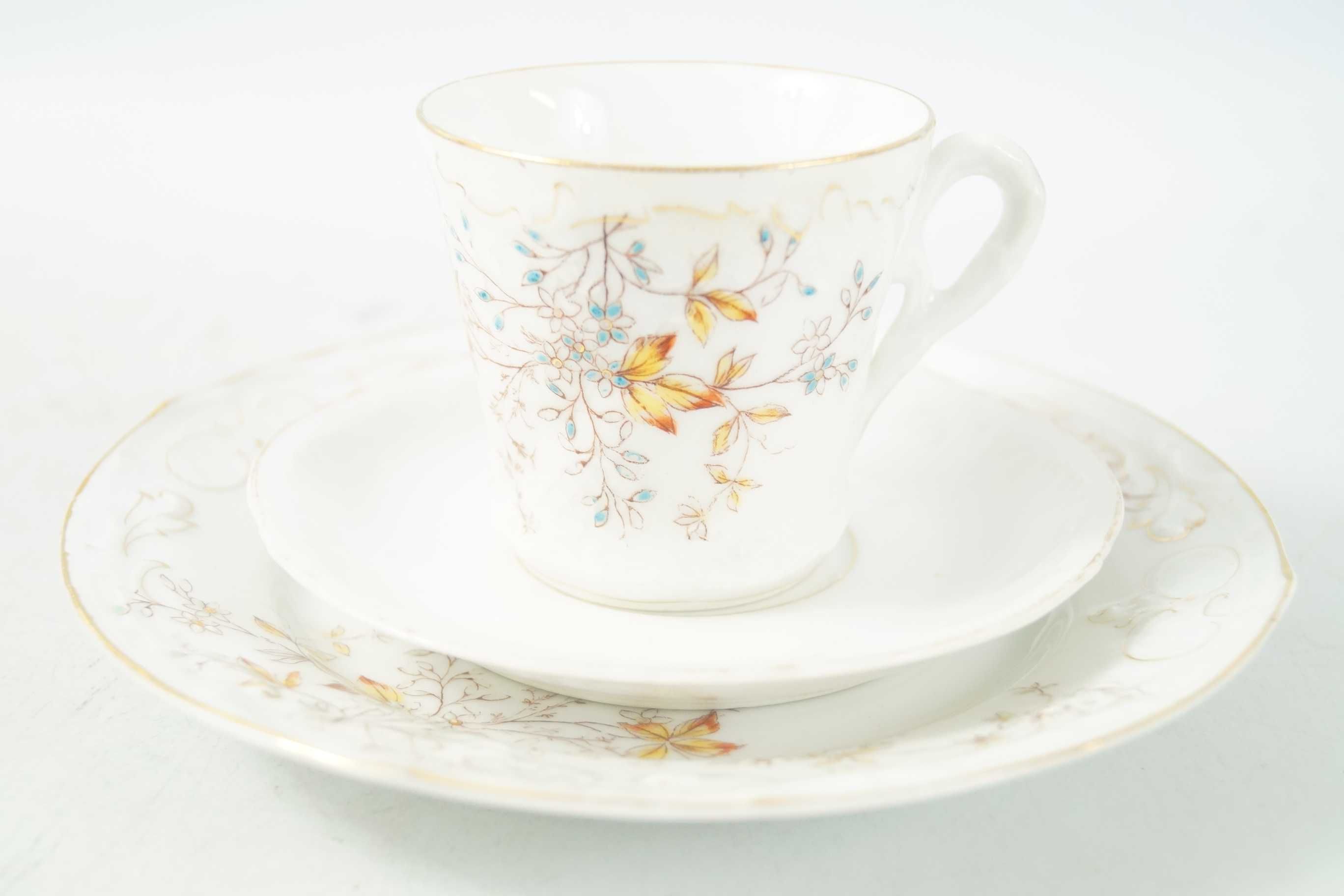 Secesyjna filiżanka trio piękna porcelana