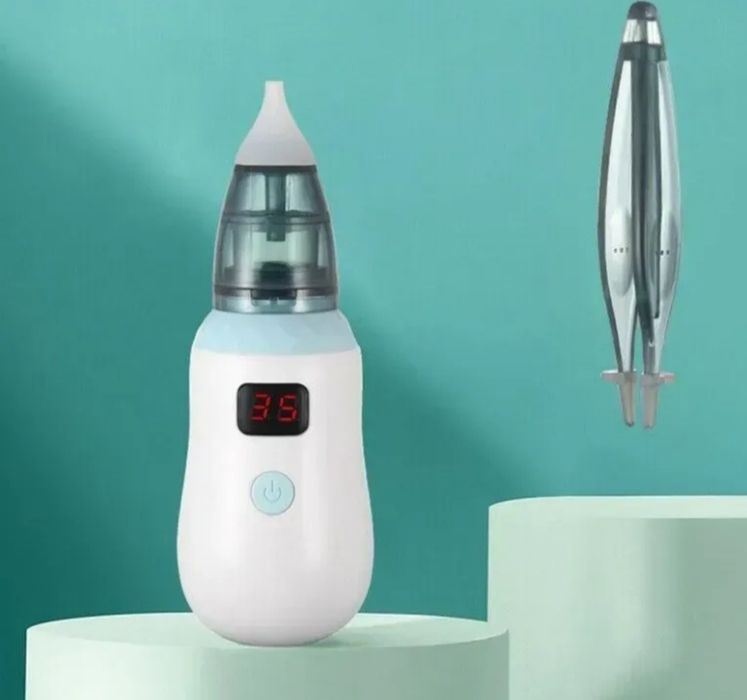 Аспіратор дитячий акумуляторний 2 в 1 з LED -  дисплеєм