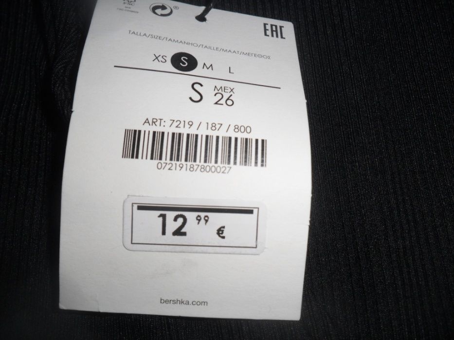Top Bershka novo tamanho S