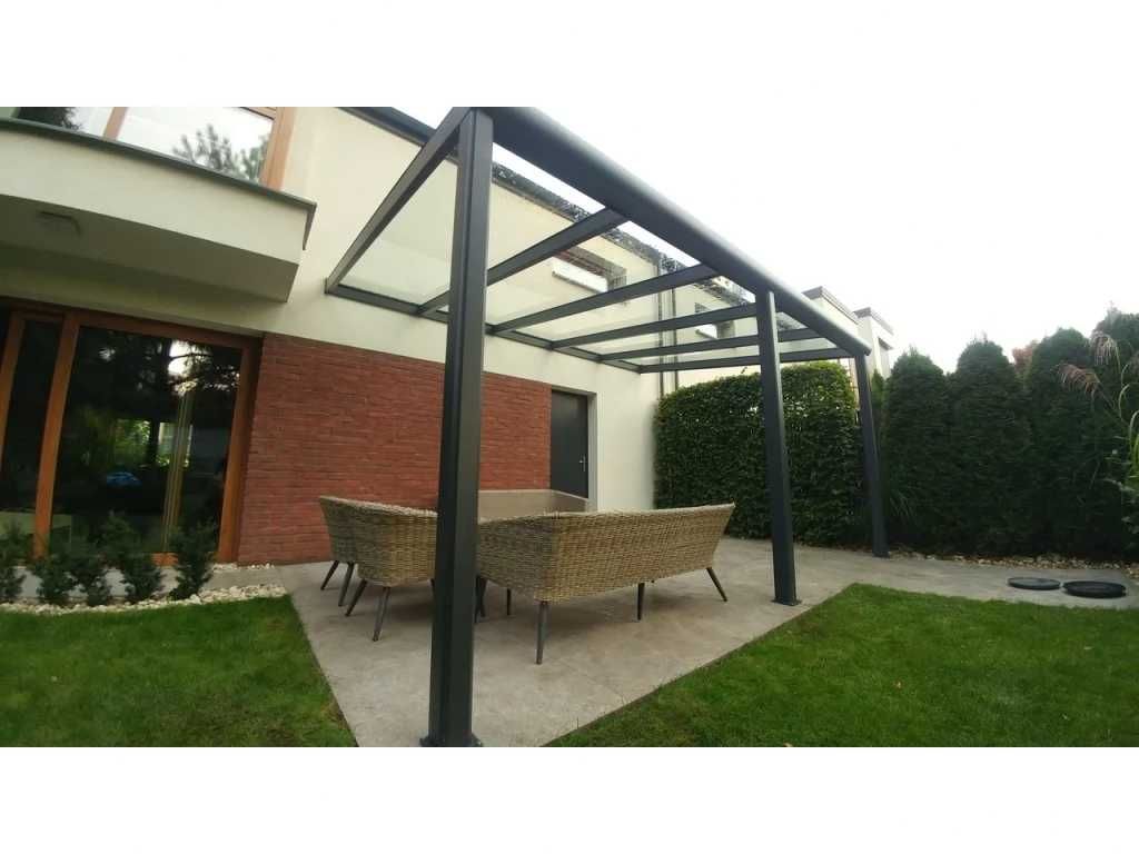 Zadaszenie aluminiowe PRO z dachem poliwęglanowym 300x606 m