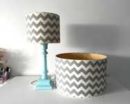 Lampa stojąca + abażur sufitowy Chevron Young Decor komplet