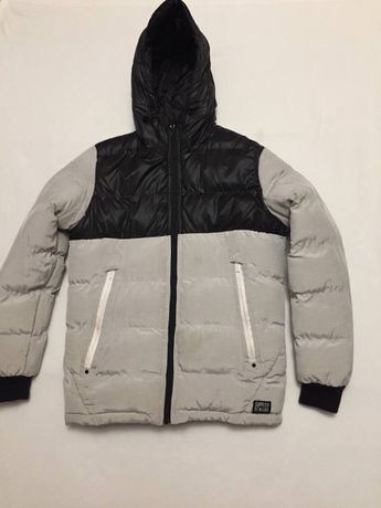 Пуховик Supply&Demand серый-черный зимний куртка tnf мужской