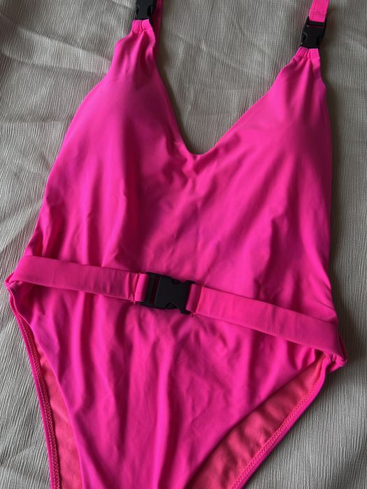 Купальник рожевий фуксія суцільний 46 48,цельный сдельный розовый слит