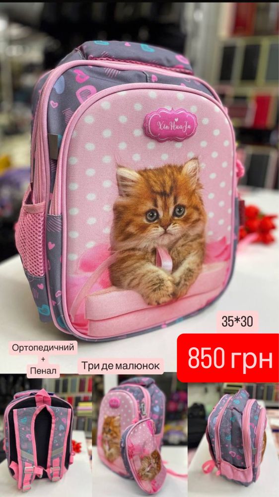Шкільний рюкзак ортопедичний для дівчинки  1-4 клас