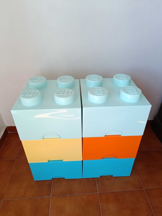 6 caixas de arrumação LEGO