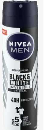 Nivea Men anti-transpirant black & white invisible