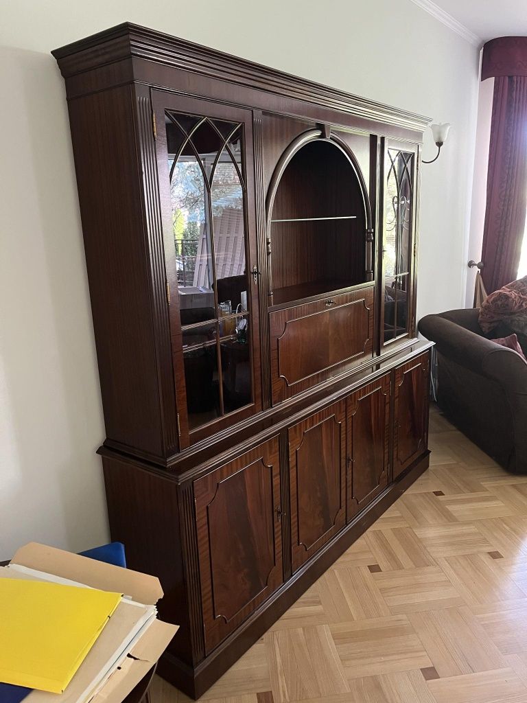 Kredens -biblioteczka + biurko w stylu angielskim do gabinetu.