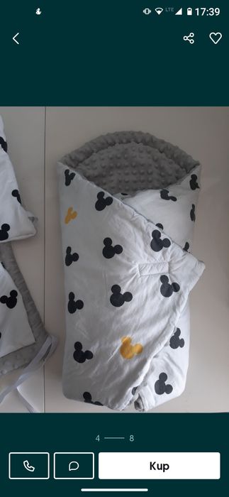 Zestaw do łóżeczka wyprawka kokon baldachim