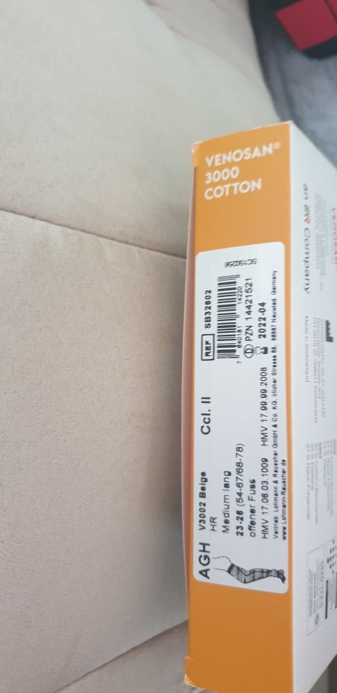 Pończochy uciskowe cotton nowe