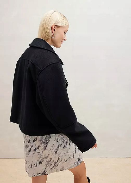 B.P.C kurtka czarna ramoneska w optyce wełny ^44