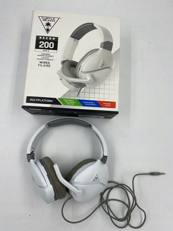 słuchawki nauszne przewodowe turtle beach recon 200 gen2 białe opis