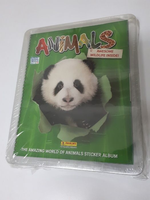 Caderneta de cromos O incrível mundo dos animais Colecção completa