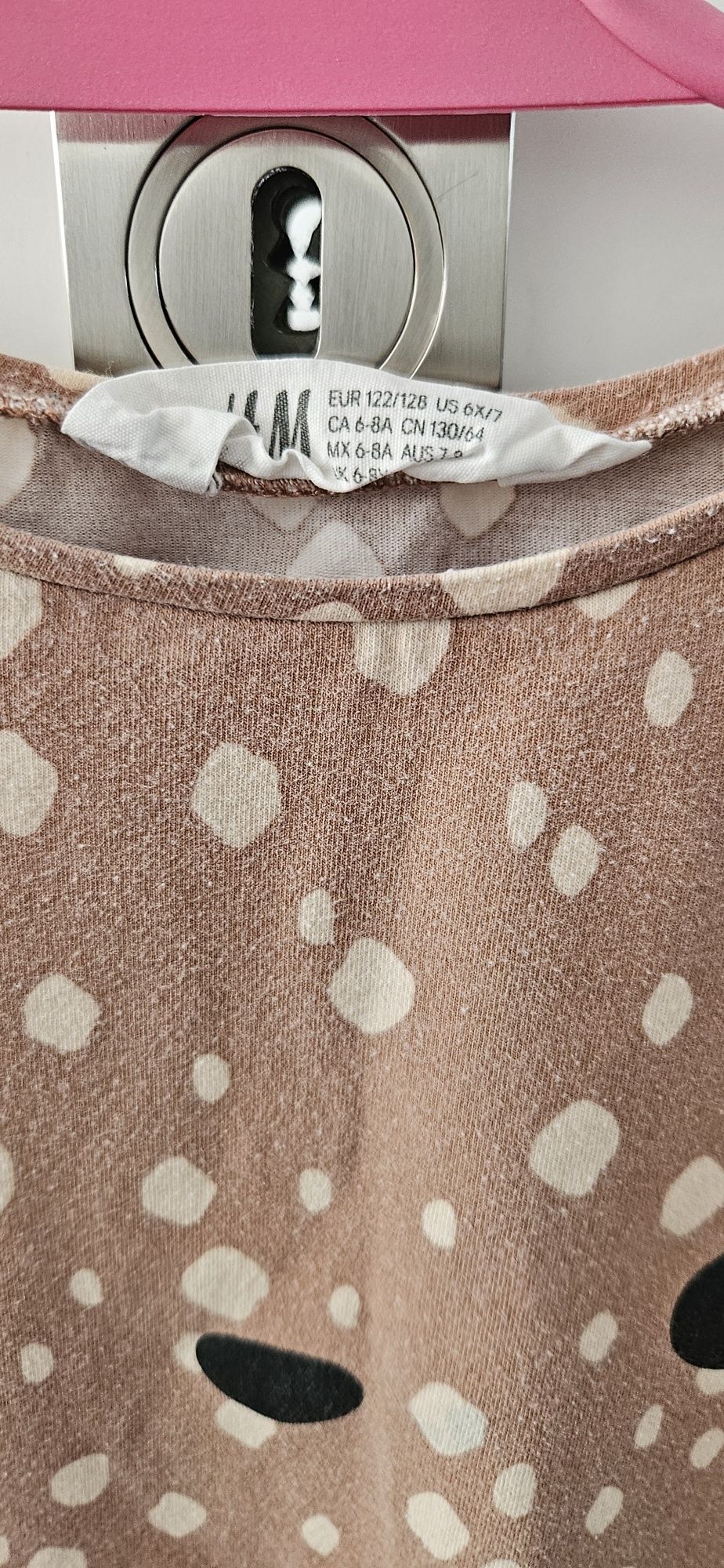 H&M bluzka z długim rękawem r. 122/128 syrenka łatki