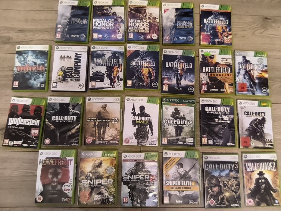 Xbox 360 zestaw wielu Gier