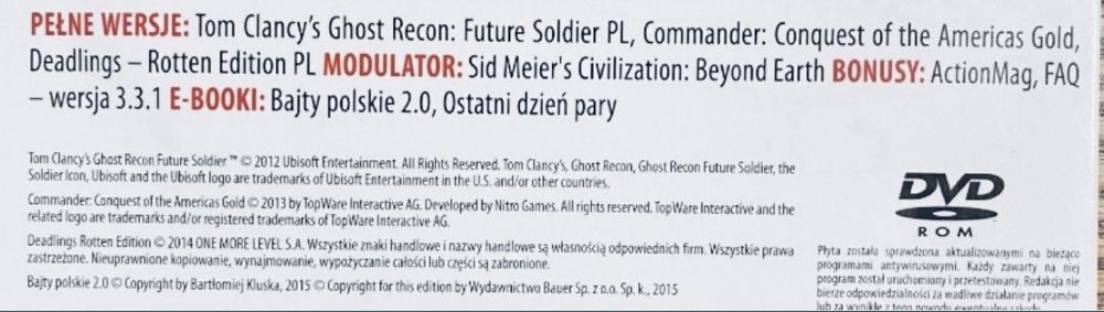Gry PC CD-Action 2x DVD nr 239: Ghost Recon, Commander, Deadlings