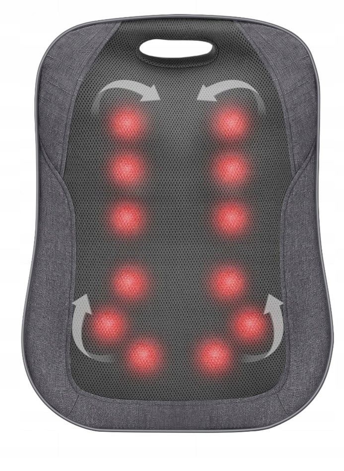 masażer/poduszka pleców shiatsu z funkcją grzania comfier