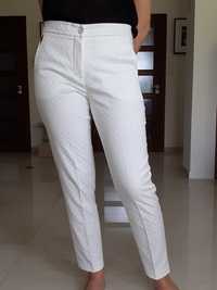 Eleganckie damskie spodnie rurki ecru białe 38 - 40 nowe