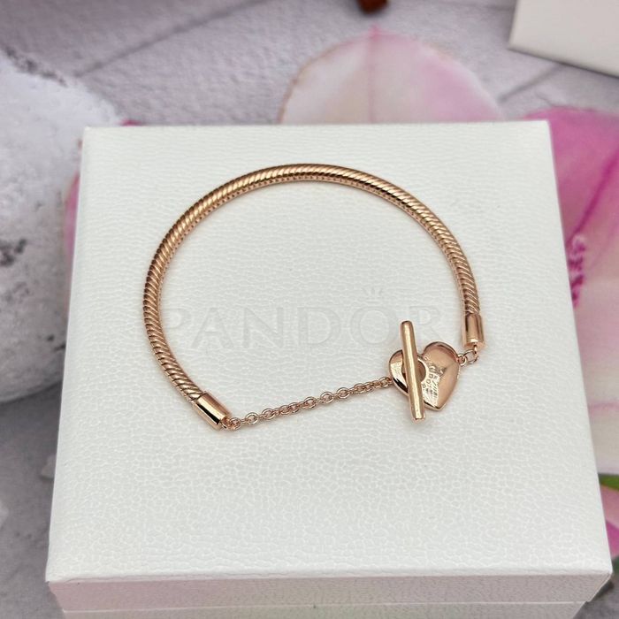 ТОП Браслет Pandora Пандора із T-застібкою у вигляді серця 589285C00