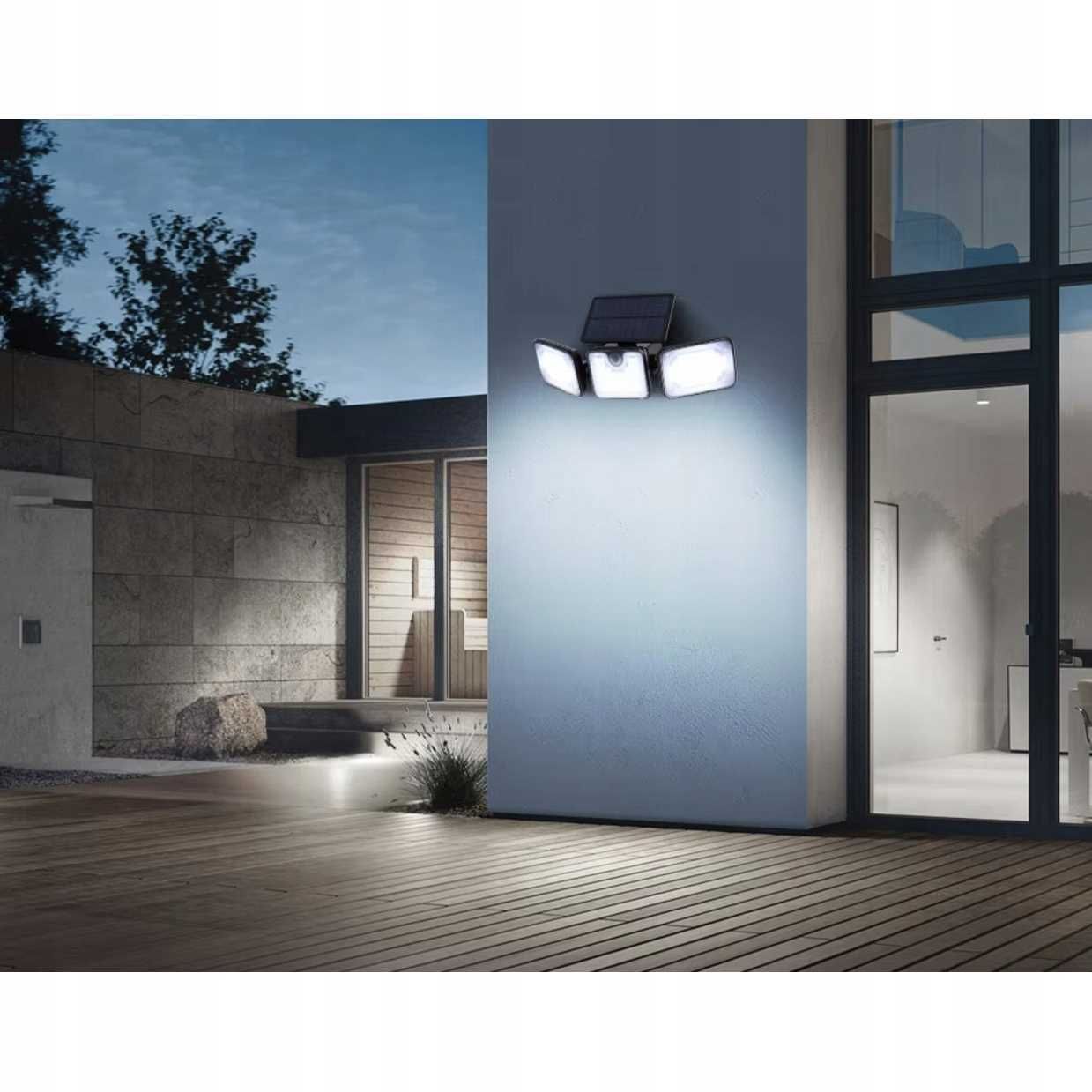 Lampa solarna IZOXIS 180 LED z czujnikiem ruchu i zmierzchu IP65