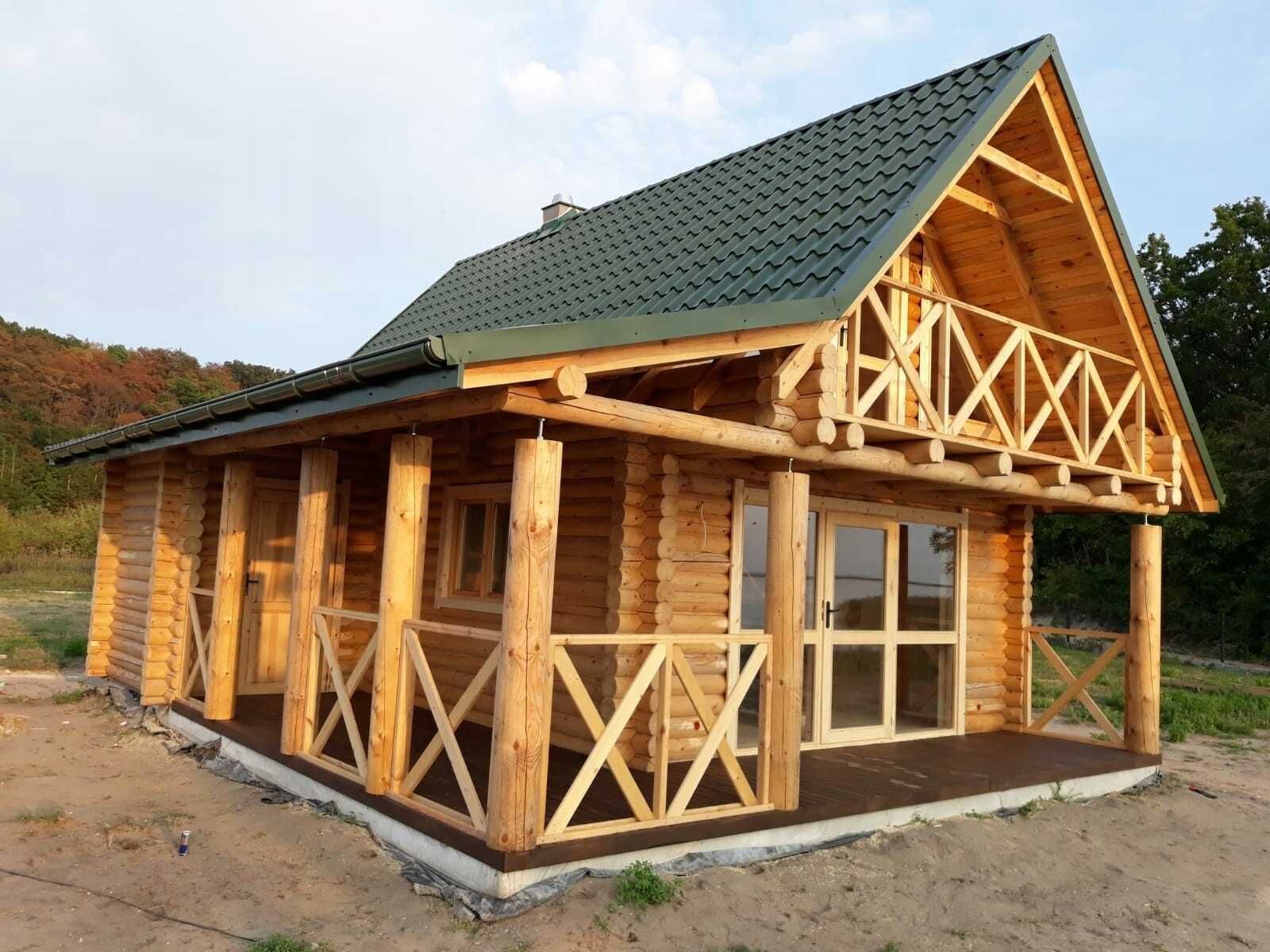Drewniany Dom z Bala Całoroczny 74m2 Letniskowy