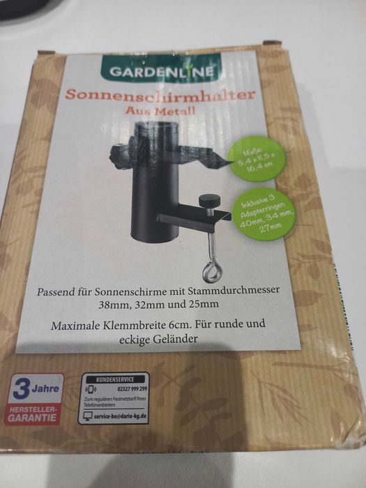 Uchwyt stojak Gardenline z metalu na balkon