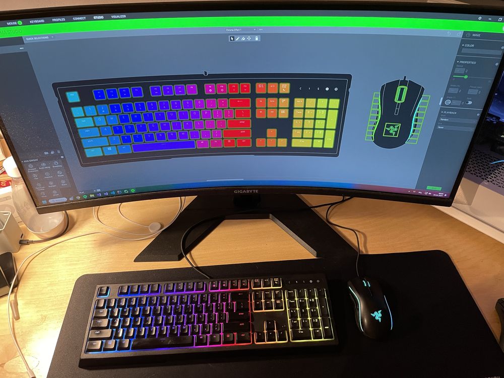 Razer myszka i klawiatura | Razer Mamba Elite | Razer Ornata Chroma v2