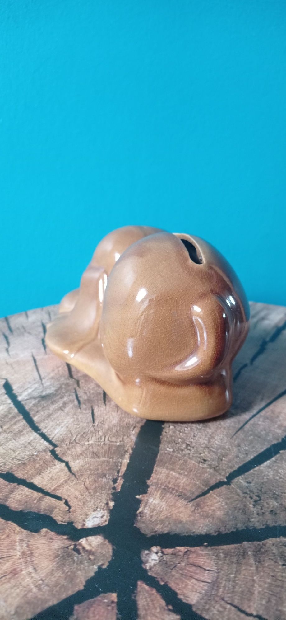 Vintage ceramiczny piesek skarbonka