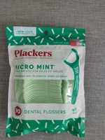 Plackers, Micro Mint, зубочистки з ниткою, м'ята, 90 шт.