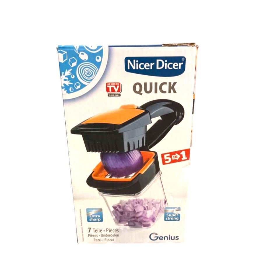 Nowy Nicer Dicer Quick | 5 w 1 | Zestaw 7 Elementów