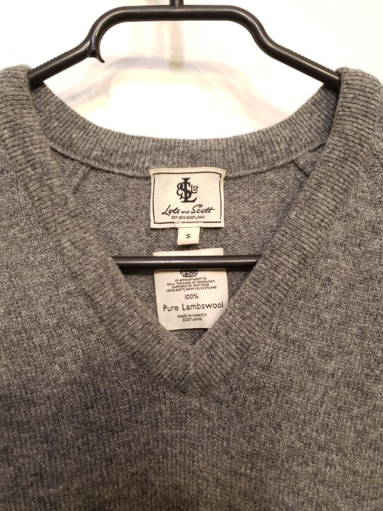 Sweter wełniany męski Lyle Scott S 100% pure lambswool