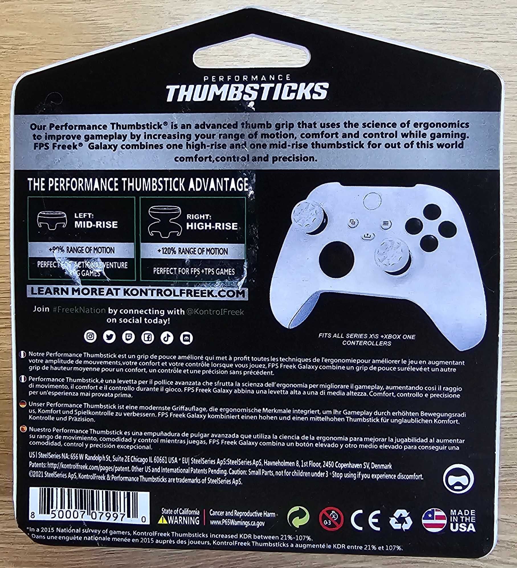 KontrolFreek thumbstick nakładka kontroler pad Xbox | FPS Galaxy Black