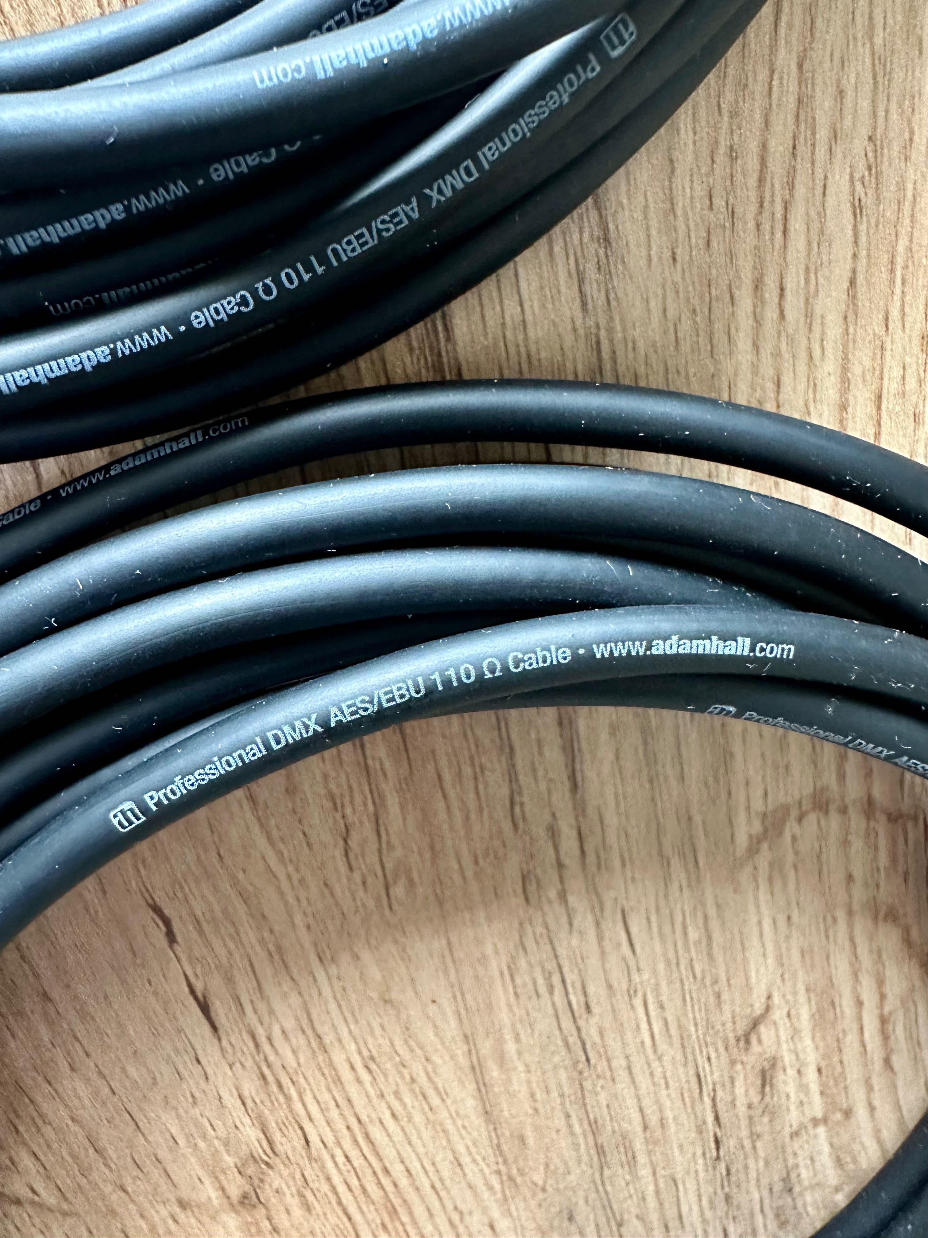 Kabel DMX XLR 5 metrów - 2 sztuki Adam Hall dmx aes EBU 110 ohm