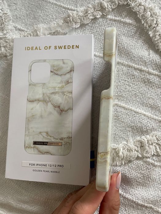 Etui na iphone 12 & 12 pro Ideal of Sweden Golden pearl marble, marmur