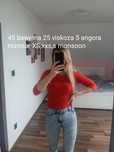 Sweter sweterek bawełna viskoza angora pomarancOwy ciepły xxs XS s