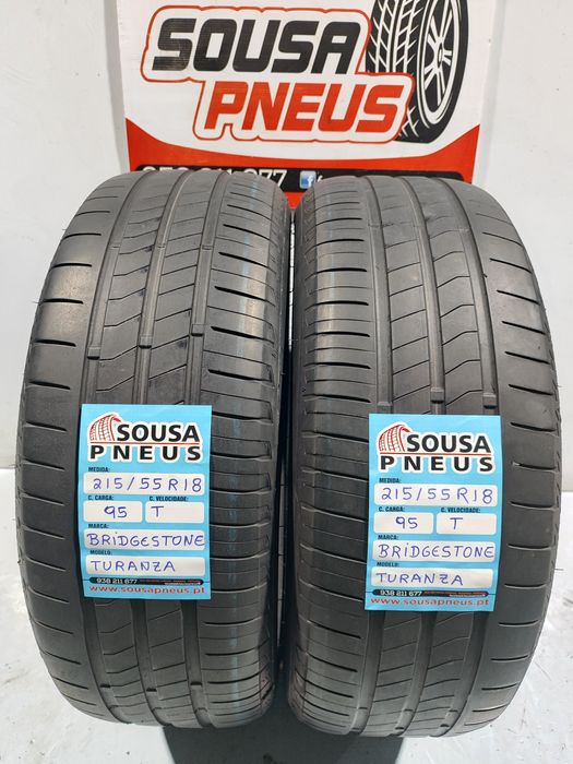 2 pneus semi novos 215-55R18 Bridgestone - Oferta dos portes