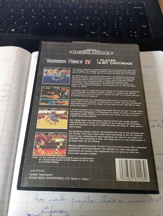 Mega Drive - Thunder Force IV raro Caixa e Cartucho