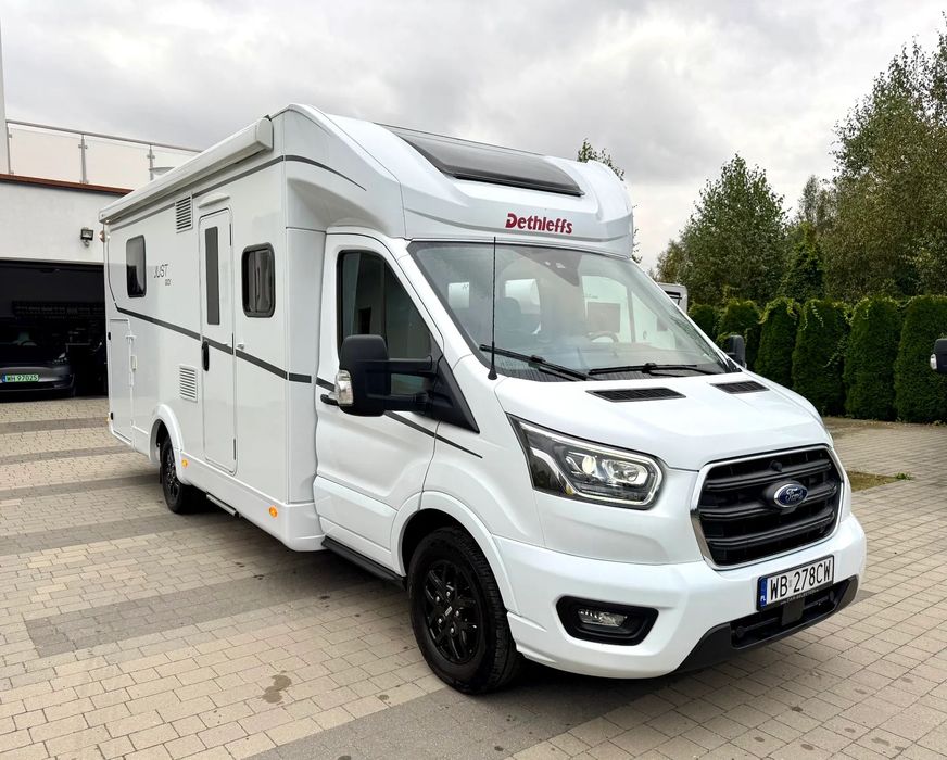 Dethleffs T7055DBL 2024 jak NOWY piękny kamper półintegra 4os bdb doposaż. 165KM  OKAZJA tylko 269 tys/zł brutto satelita/markiza/solar/navi/TV22/Xenon