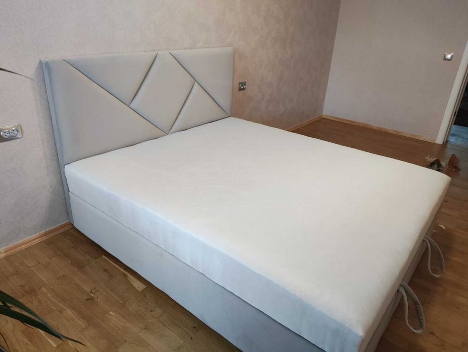 Кровать с матрасом Джол пепельный. Готовые и под Заказ Ліжко. Доставка