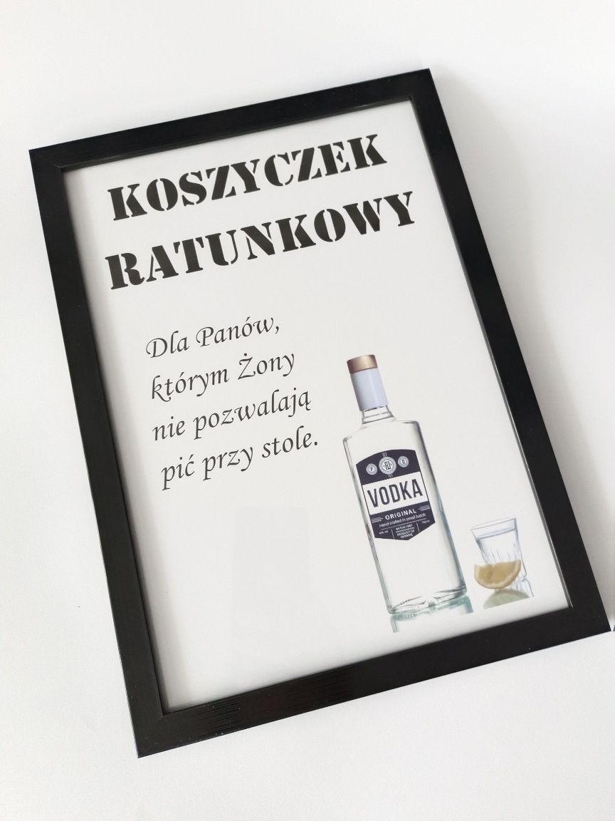 Ramka koszyk ratunkowy męski wesele impreza